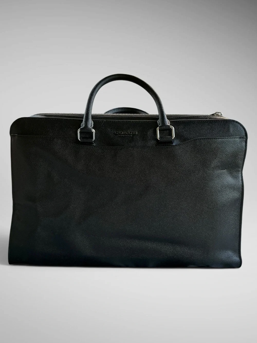 Coach Beckett Structured Brief F72988 Black Leather Laptop Briefcase